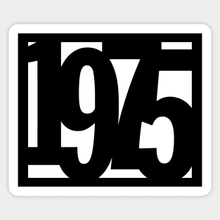 1975 Funky Overlapping Reverse Numbers for Dark Backgrounds Sticker